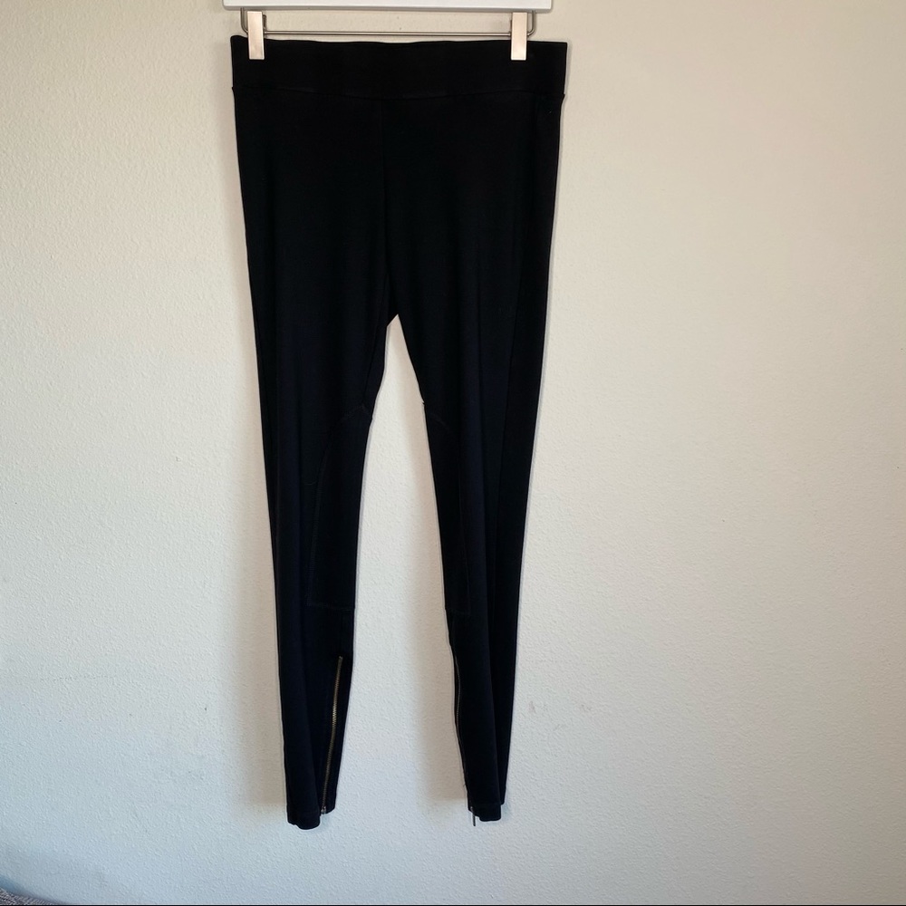 CAbi Black ponte knit ankle zipper leggings - Picture 2 of 15